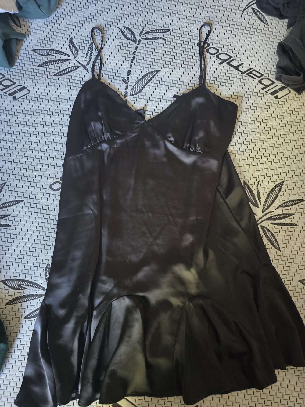 Steve Madden Blacl Satin Dress